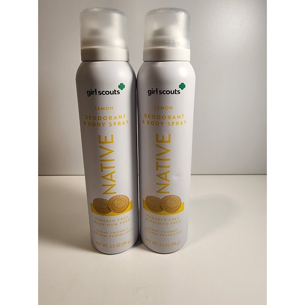 2 Pack Native Limited Edition GirI Scout LemonCookie Deodorant Spray - 3.5oz